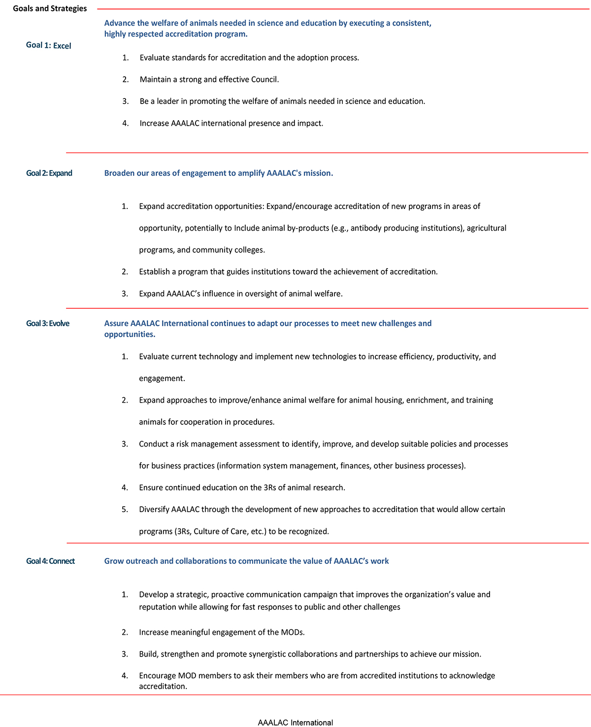 AAALAC Strategic Plan