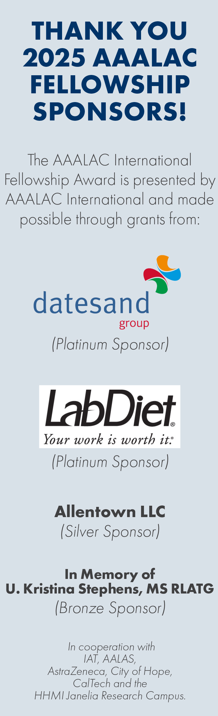 Fellowship Sponsors